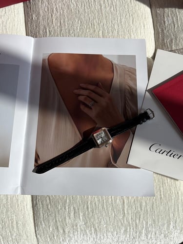 Cartier Santos-Dumont Leather Strap Watch