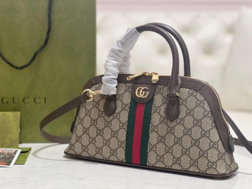‏ Gucci Ophidia GG Medium Top Handle Bag