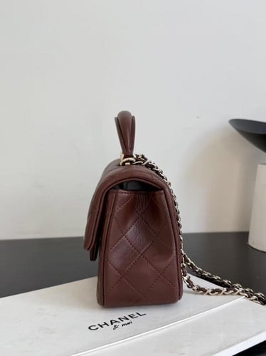 Chanel Lambskin Quilted Mini Top Handle / حقيبة شا...