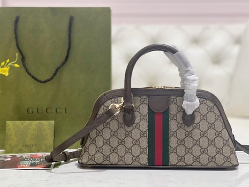 ‏ Gucci Ophidia GG Medium Top Handle Bag