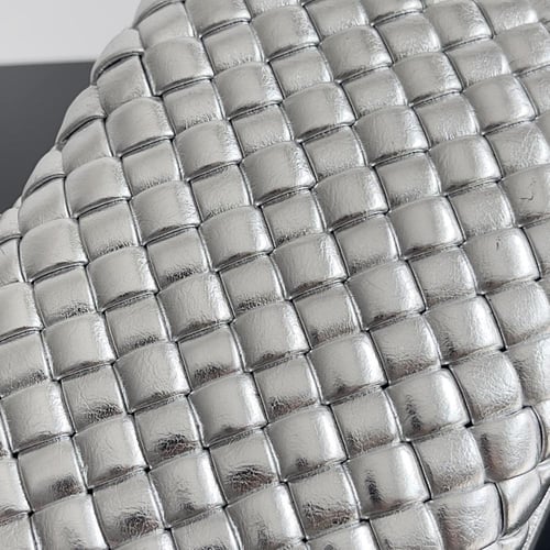 Bottega Veneta Knot Intrecciato Metallic Clutch