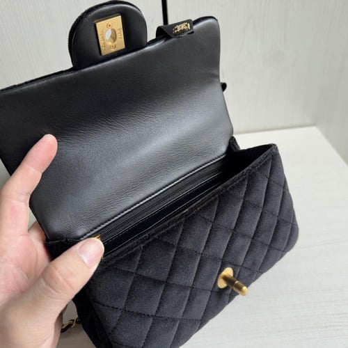 Chanel Bow Velvet Flap Shoulder Bag