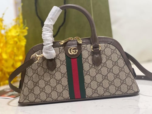 ‏ Gucci Ophidia GG Medium Top Handle Bag