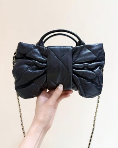 Chanel Bow-Shaped Lambskin Shoulder Bag