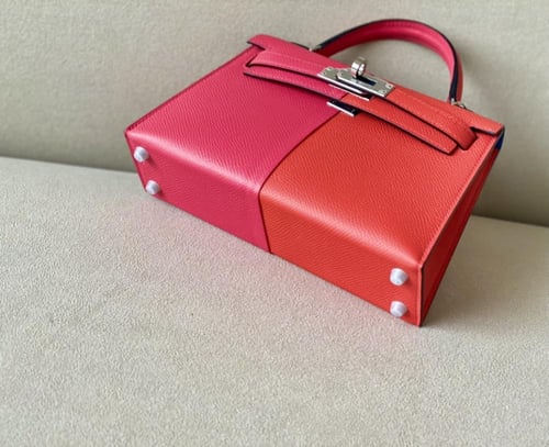 Hermès Kelly Mini II - Red & Pink Epsom Leather