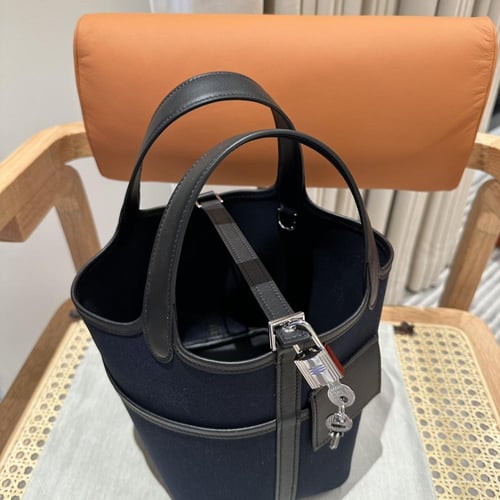 Hermès Picotin Lock Canvas Tote Bag