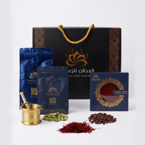 كيلو قهوة بن هرري مع زعفران سوبر نقيل +ربع اوقية س...