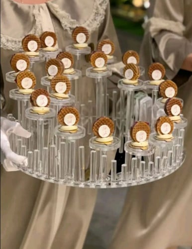 صواني تقديم حلويات اكريلك