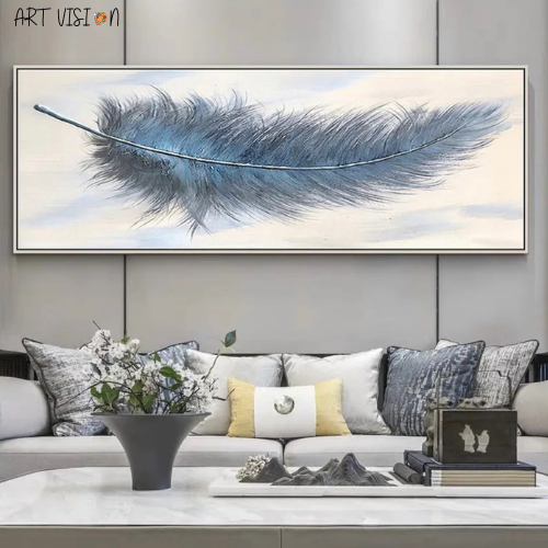 لوحة كانفس ريشة سماوي