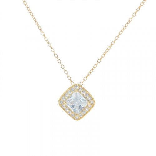 سلسال ليقنت ذهبي مع فصوص الزركون