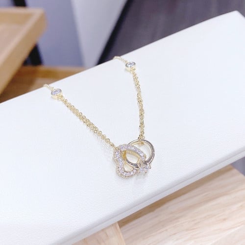 سلسال ليقنت ذهبي على شكل قلب ناعم