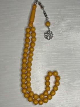 سبحة باكلايت بلجيكي - كهرماني