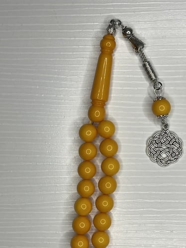 سبحة باكلايت بلجيكي - كهرماني