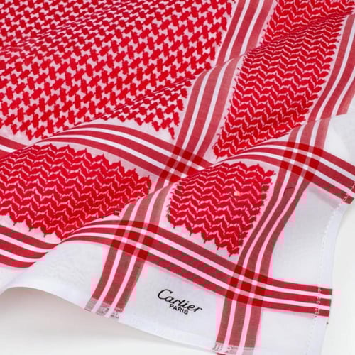 شماغ كارتير باريس احمر غامق