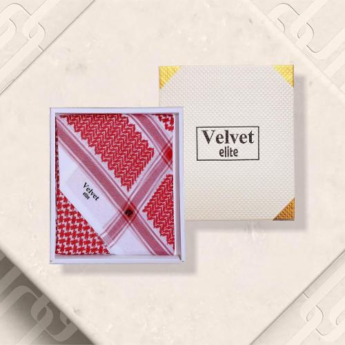 شماغ فيلفيت ايليت أحمر كلاسيك