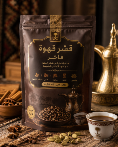 قشر قهوة مع الاعشاب خلطة فاخرة
