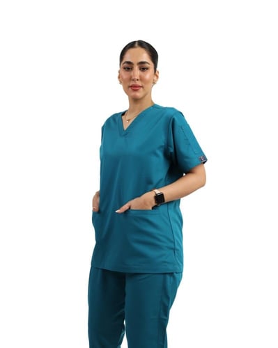 سكراب نسائي كامل لون تركواز غامق