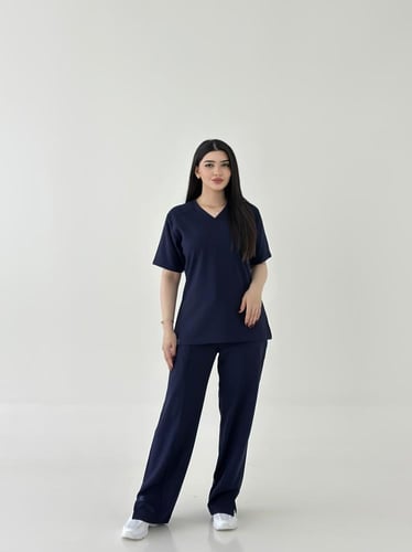 جاكت نسائي مع سكراب لون Navy Blue