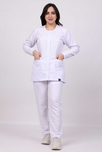 وارمر طبي مع بنطلون لون ابيض