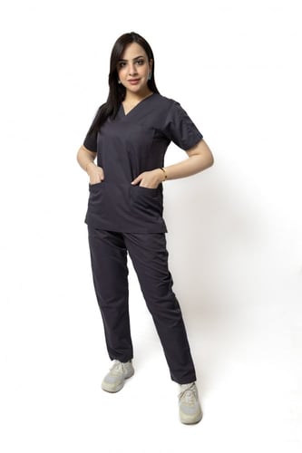 سكراب نسائي كامل لون رمادي