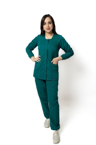 وارمر طبي مع بنطلون لون اخضر غامق