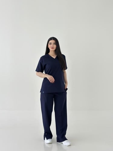 جاكت نسائي مع سكراب لون Navy Blue