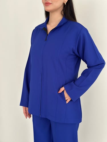 جكت نسائي مع سكراب لون Royal Blue