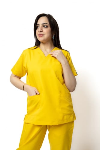 سكراب نسائي كامل لون اصفر