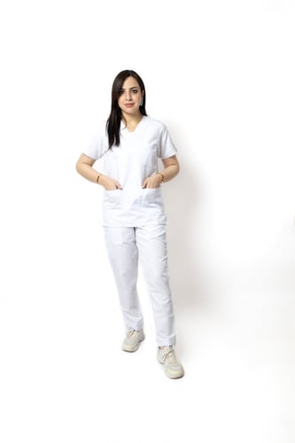 سكراب نسائي كامل لون ابيض