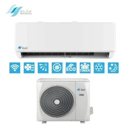 مكيف ماندو سبليت جداري 27200 وحدة - واي فاي - بارد...