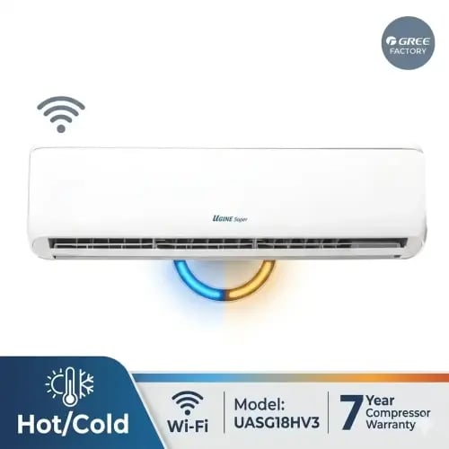 مكيف يوجين سوبر سبليت 18700 وحدة حار/بارد Wi-Fi (ا...
