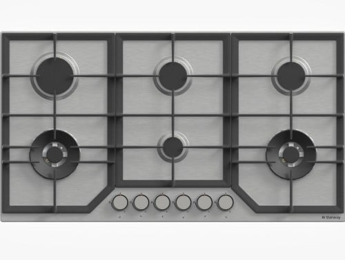 مسطح غاز ستيل ستار واي 6 عيون منصب عريض مستطيل بلت...