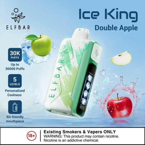 سحبة الف بار آيس 50 نكوتين كينق 30000 سحبة ELFBAR...