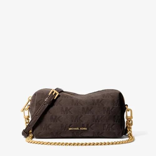 شنطه مايكل كورس Bryant Small Logo Embossed Suede Convertible Crossbody Bag