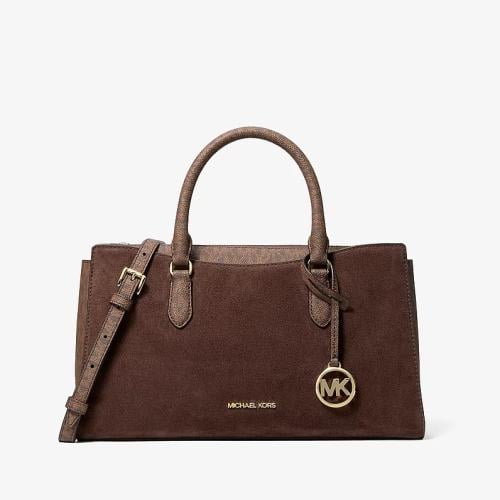 شنطه مايكل كورس الحجم الوسط Arden Medium Signature Logo Top-Zip Satchel