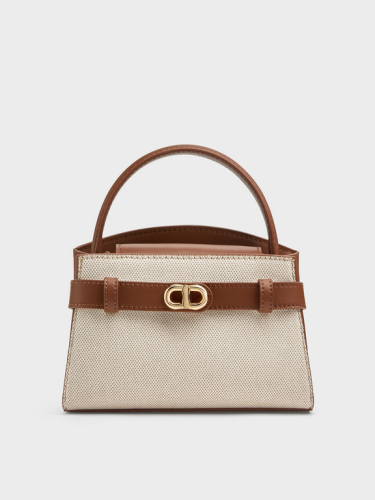 تشارلز اند كيت - Aubrielle Canvas Two-Tone Top Han...