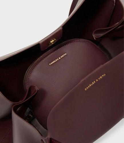 تشارلز اند كيث XL Calla Tote Bag - Wineberry Red