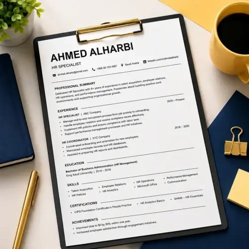 خدمة انشاء سيرة ذاتية احترافية متوافقة مع نظام ATS...