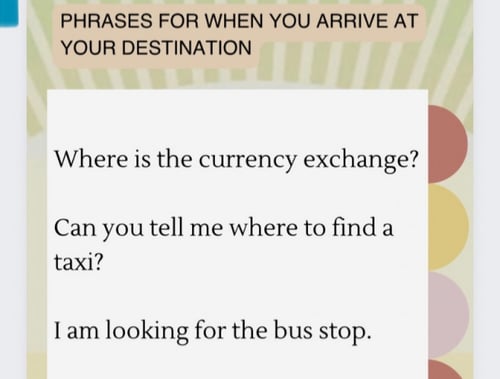 كلمات و جمل للسفر - منتج رقمي