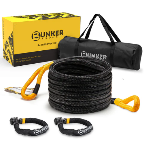 BUNKER حبل سحب مطاطي 6 متر مع 2 تكاكة