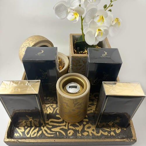 صينية رخام بكتابات عربية فاخرة