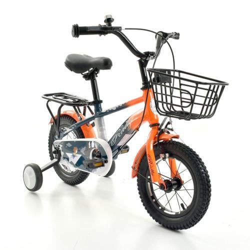 دراجة أطفال 12 بوصة مع مساند جانبية وسلة