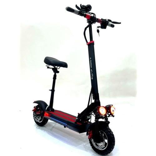 سكوتر كهربائي مع كرسي وإضاءة أمامية وفرامل آمنة -...