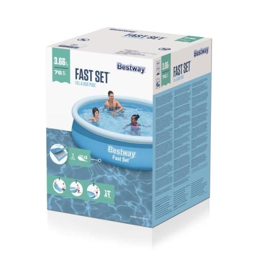"مسبح دائري قابل للنفخ 3.66م×76سم Bestway Fast Set