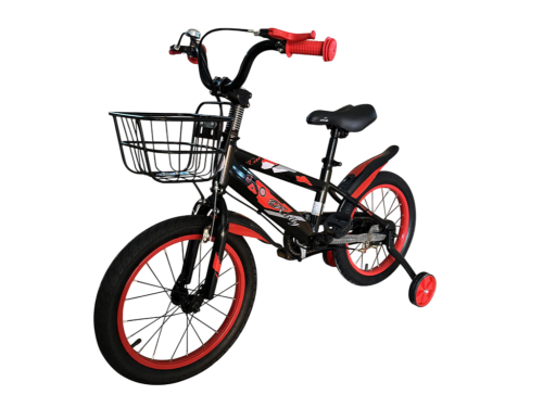 دراجة أطفال 12 بوصة مع مساند جانبية وسلة أمامية