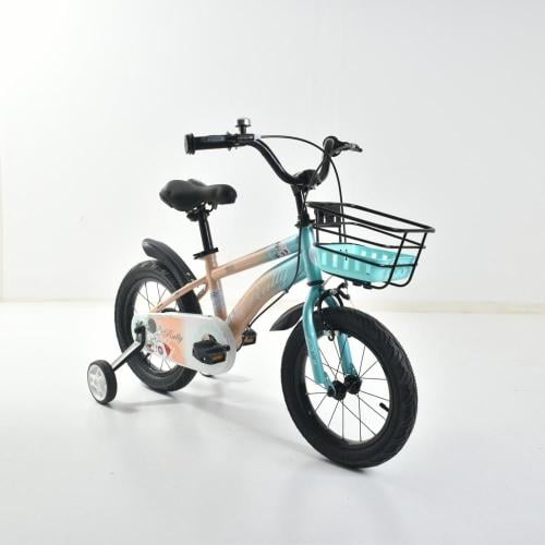 دراجة أطفال 14 بوصة مع مساند جانبية وسلة