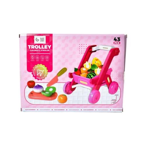 عربة أطفال "ترولي" مع الفواكه: 43 قطعة من المرح ال...