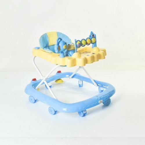 لعبة مشاية الأطفال باللون الأزرق الفاتح والأصفر ال...