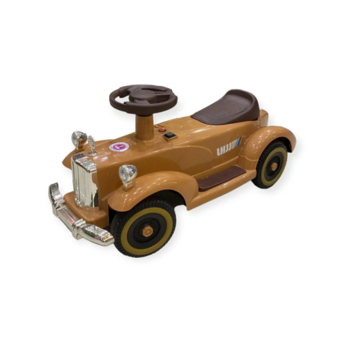 سيارة صغيرة للطفل ذات مقود يدوي وتصميم كلاسيكي ( S...