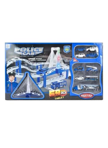 لعبة بناء جسر سيارات الشرطة